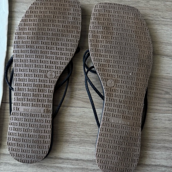 TKEES Elle Square Toe Black Sandals Size 8 - Picture 6 of 6